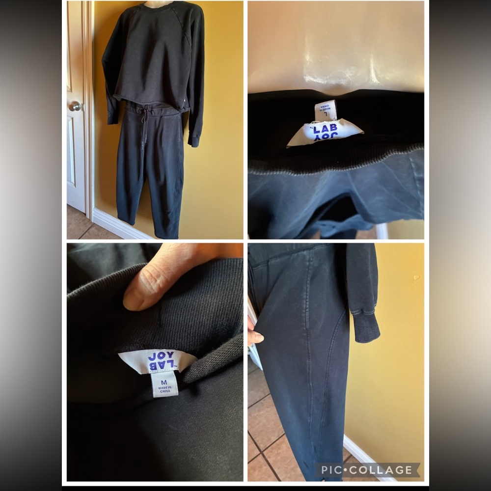 Black Jogger Set by Joy Lab